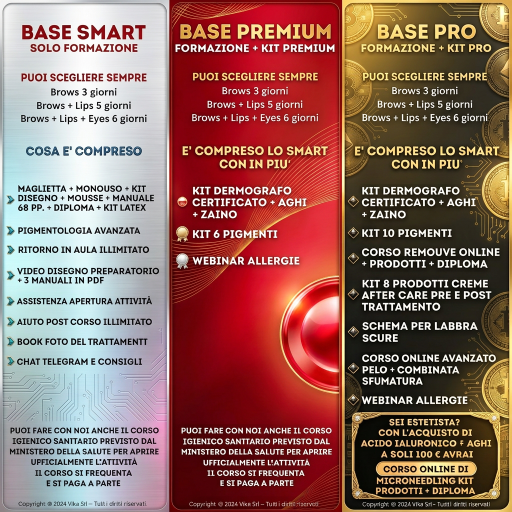 Le tre formule del Corso Base PMU: BASE SMART, BASE PREMIUM, BASE PRO